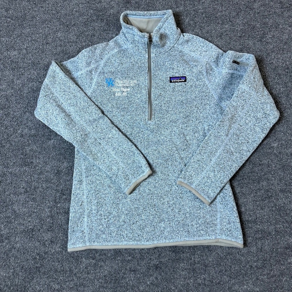 Patagonia Better Sweater Womens Size M Blue Heather 1/4 Zip Fleece Pullover